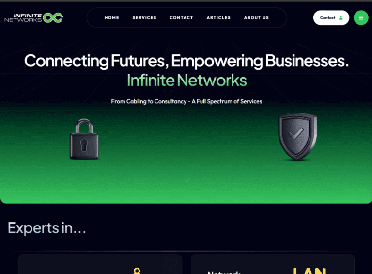 Recent Web Design Project: Infinite Networks