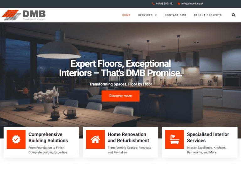 Recent Web Design Project: DMB Flooring & Interiors