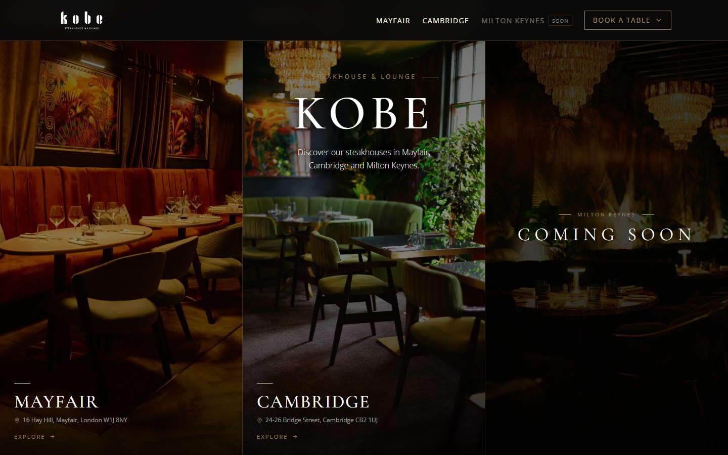Kobe Steakhouse and Lounge website