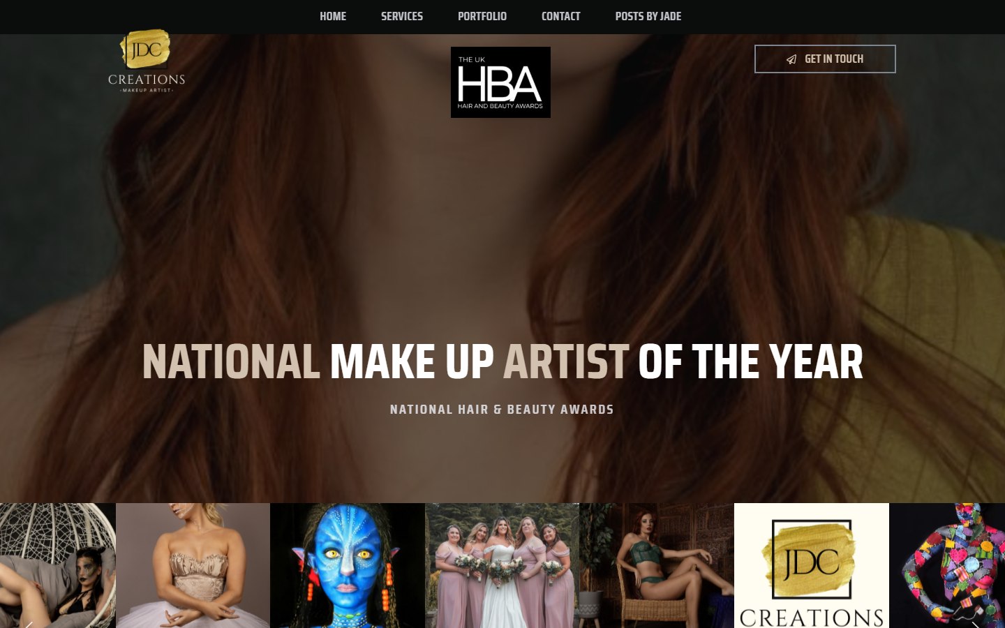 JDC Creations creative portfolio website homepage