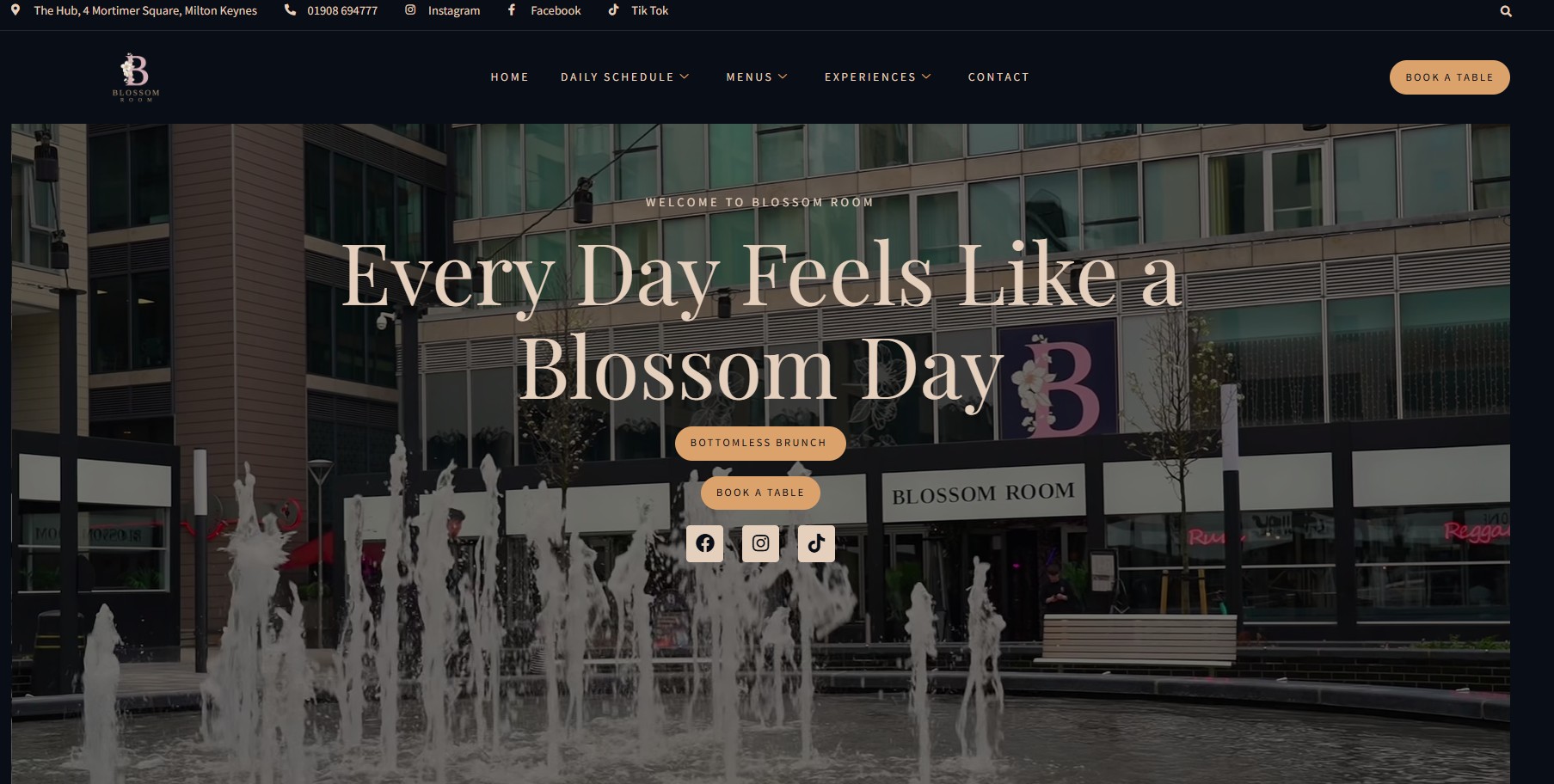 Blossom Room website