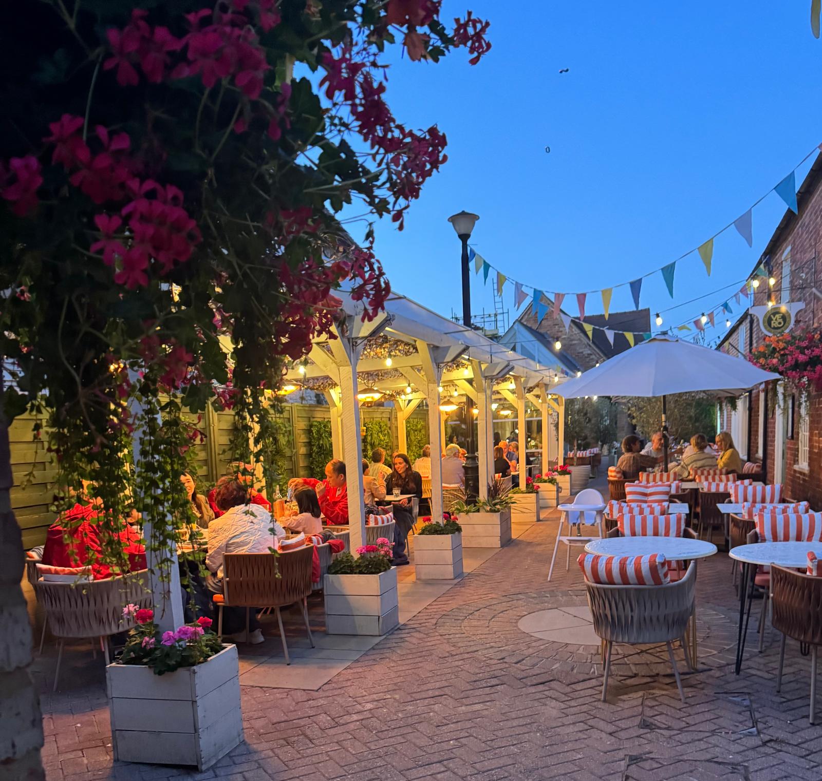 French Affaire terrace at Odell's Yard in Stony Stratford