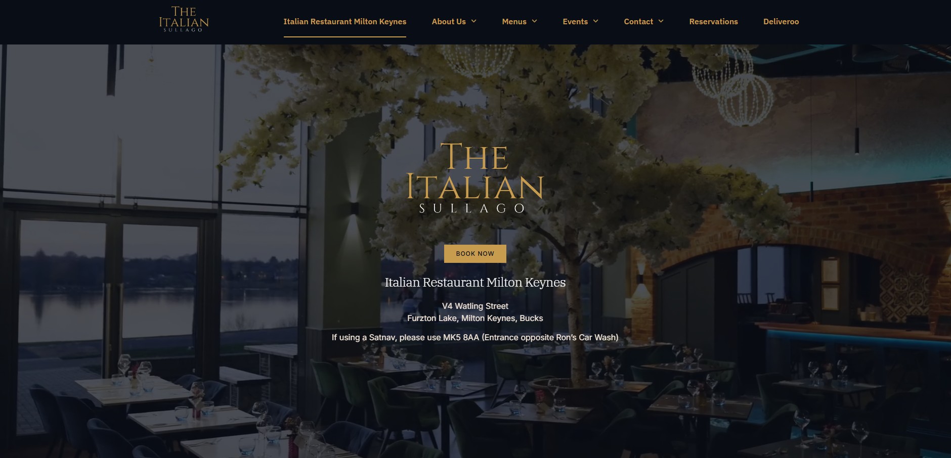 The Italian Sul Lago website homepage